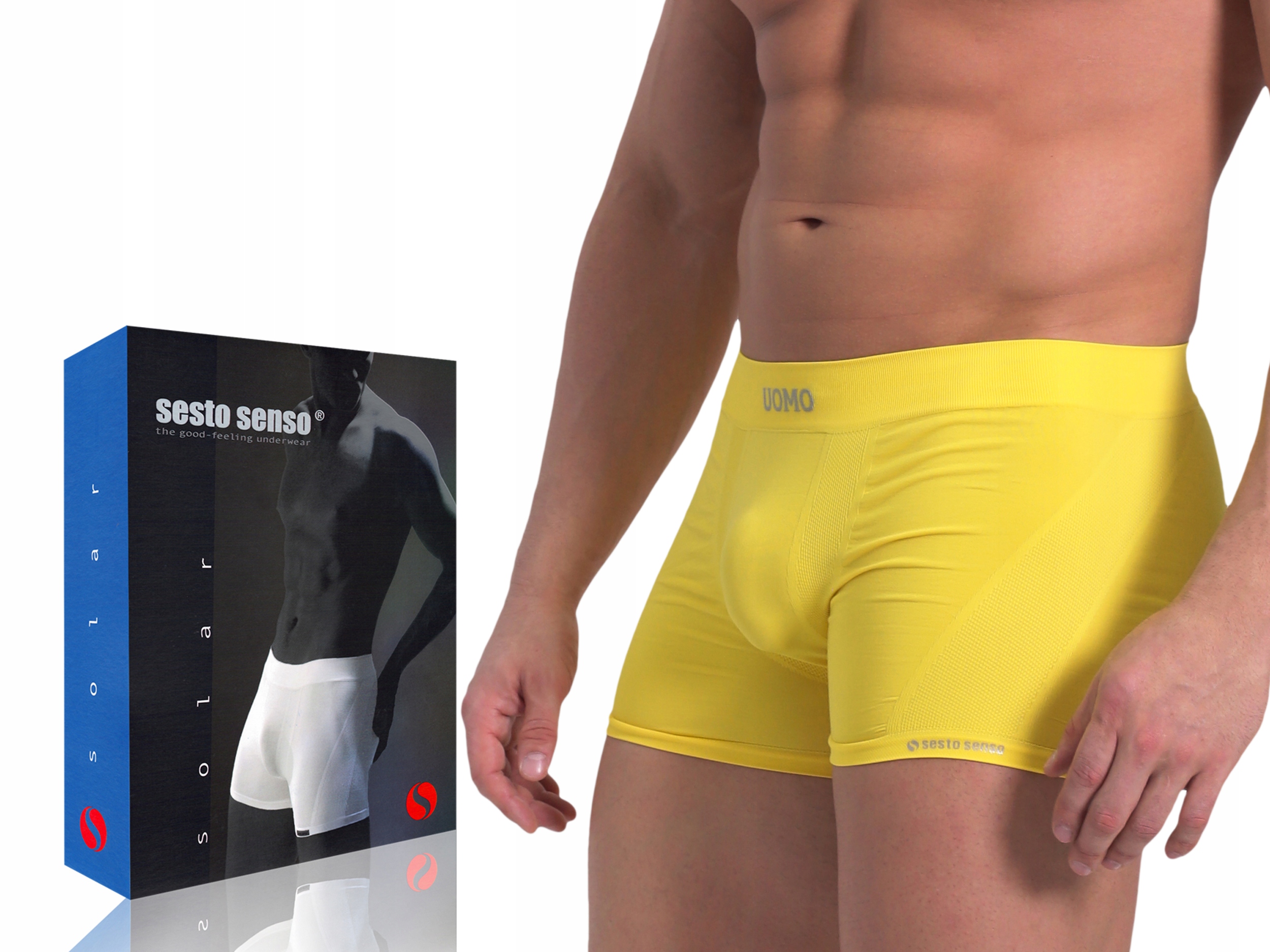 

Bezszwowe Bokserki Sesto Senso Solar, Żółty, L/XL