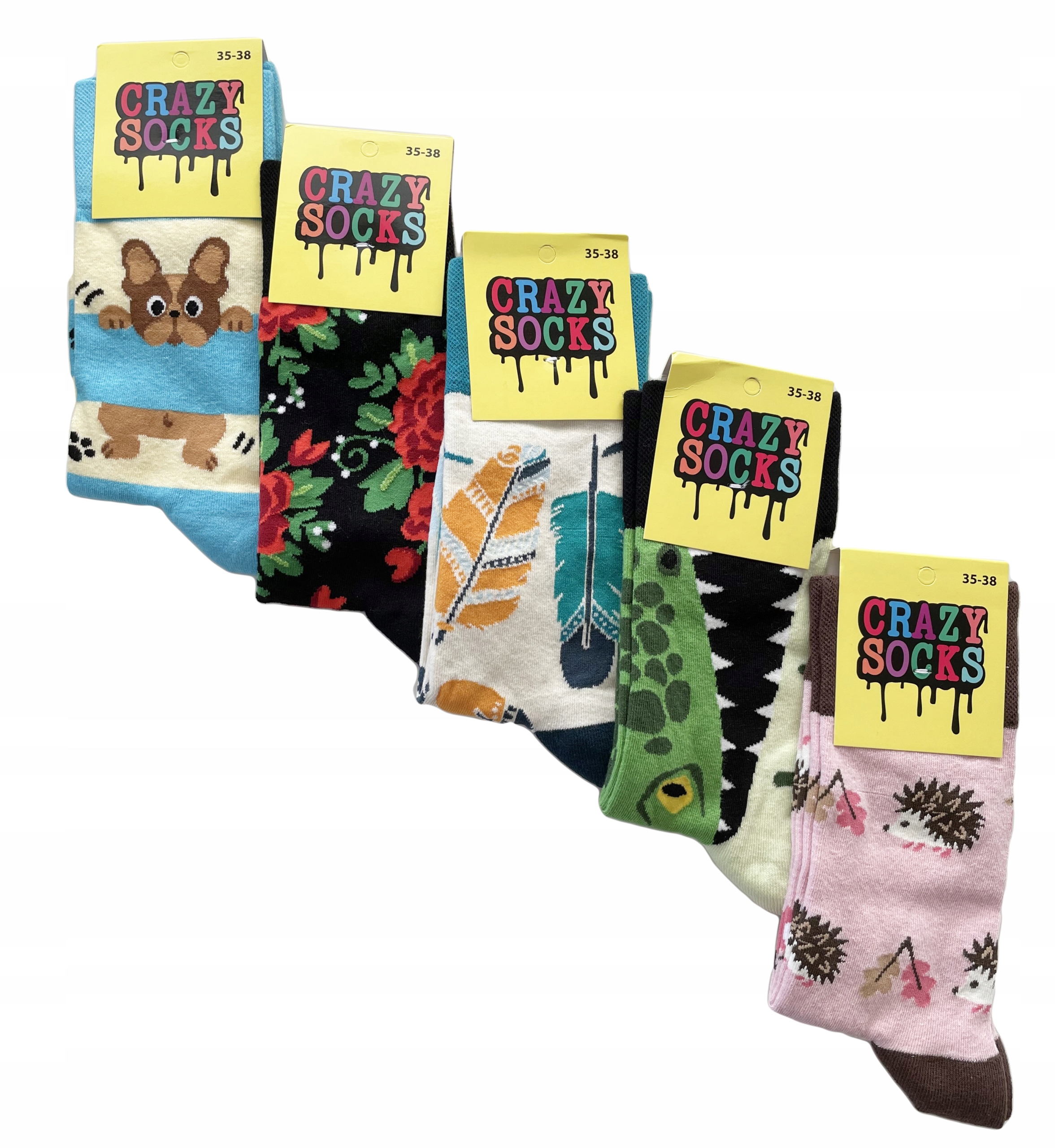 

Skarpety Crazy socks Wysokie 5pak Kolorowe 39-42