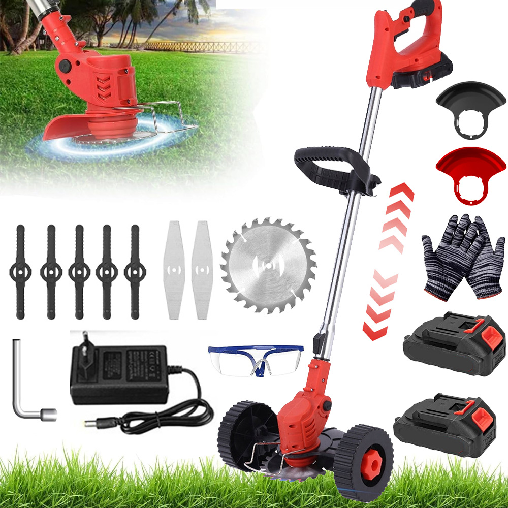 Podkaszarka Akumulatorowa Kosa Ogrodowa Wykaszarka Do Trawy 2XAKU 650W