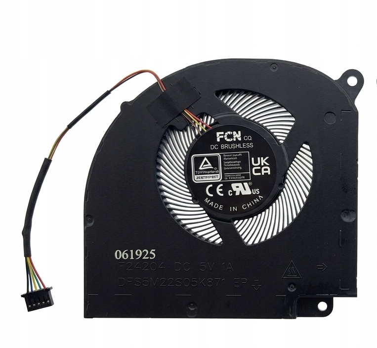 Ventilátor Cpu 5V Gigabyte Aero 16 Cmh GA6H GA63H DFS5M22S05K871 F24204