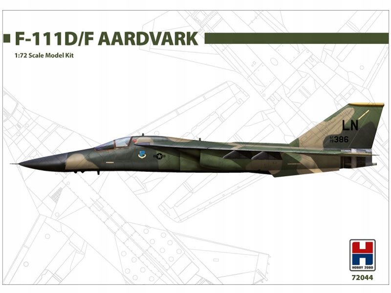Letadlo General Dynamics F-111D/F 72044 Hobby 2000