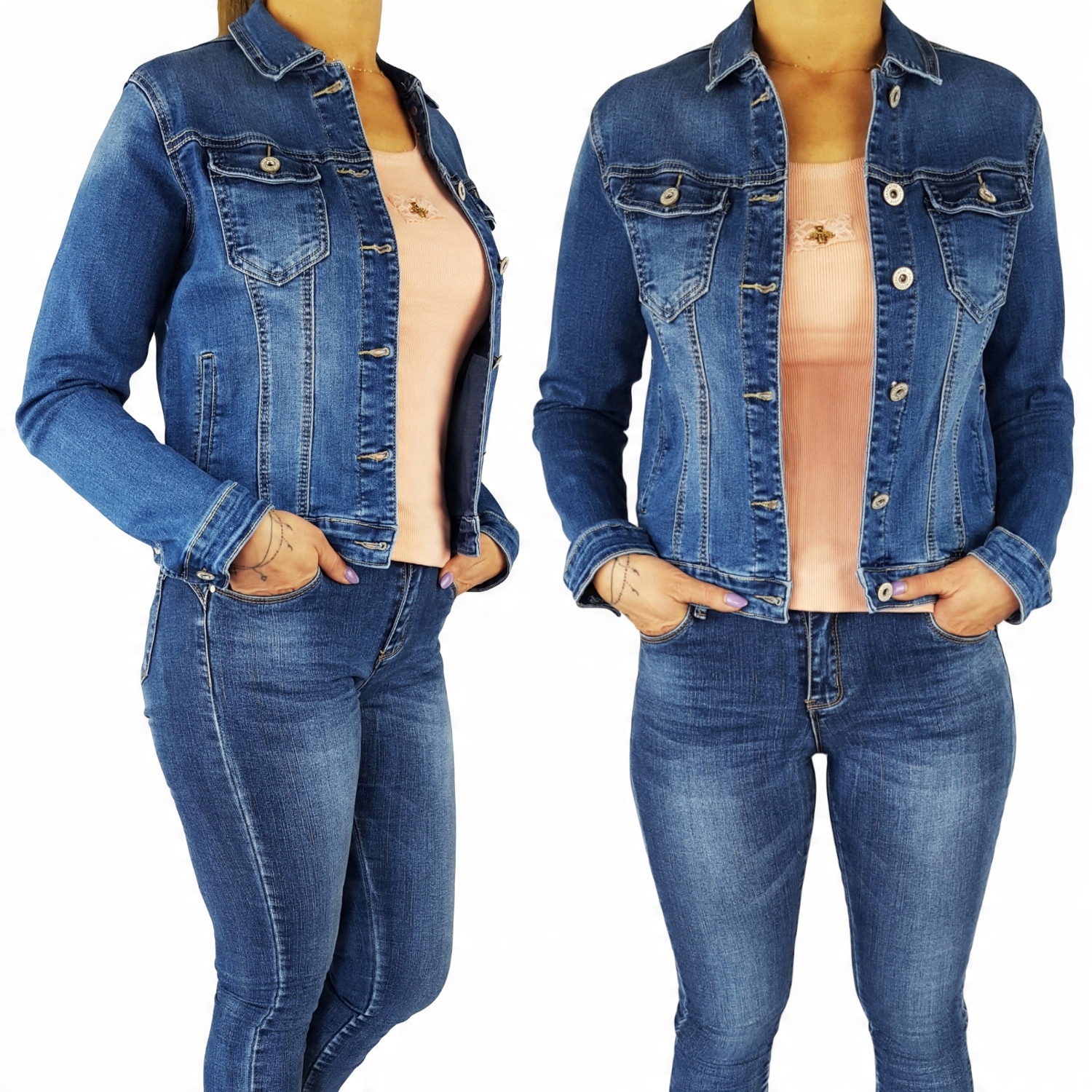 

#katana Jeansowa Kurtka Damska Jeans Plus Size