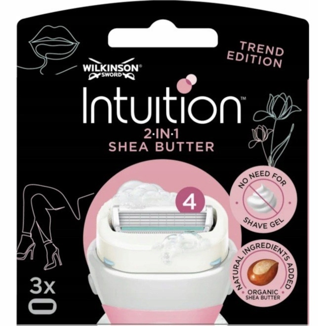 3x Wkłady Nożyki WILKINSON Intuition 2in1 Shea Butter Ultra Moisture
