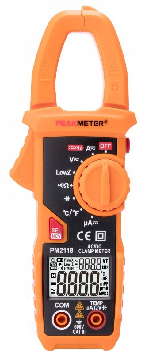 Multimetr PeakMeter PM2118 cęgowy AC/DC