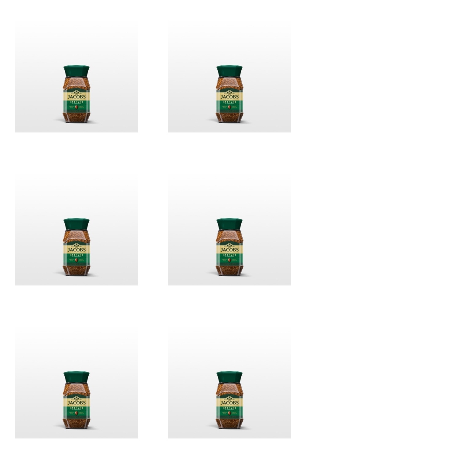 6x 100g Jacobs kronung kawa rozpuszczalna Karton