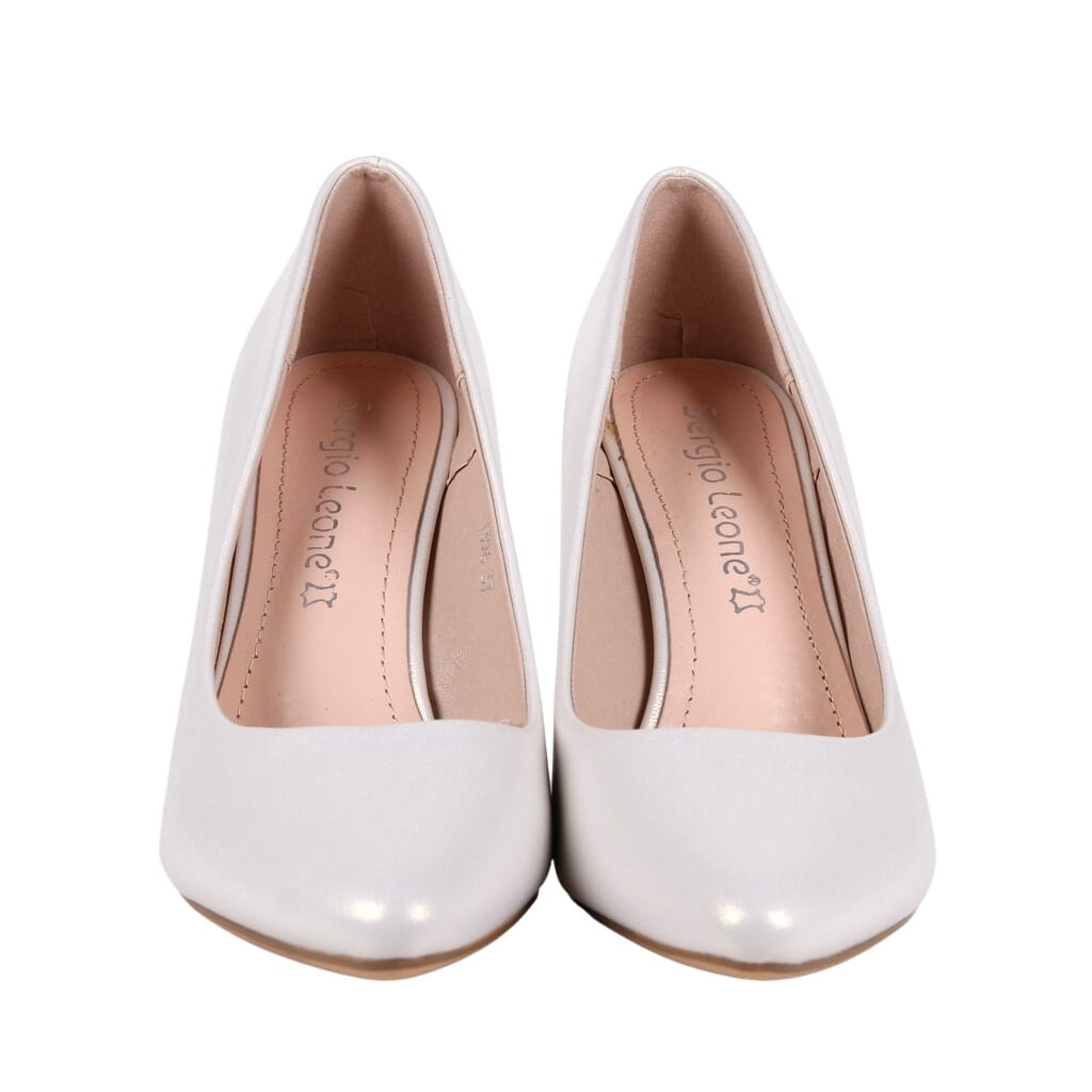 SZPILKI CZÓŁENKA STABILNE ŚLUB WESELE PERŁOWE 37 Kolor beżowy