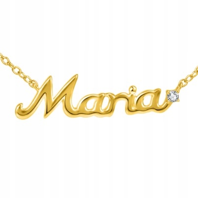 Stříbrný náhrdelník řetízek pro ženy s názvem stříbro pozlacený 925 Maria