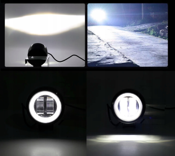 REFLEKTOR HALOGEN LAMPA LED CREE RING MOTOCYKL x2 Numer katalogowy części MTCD2021