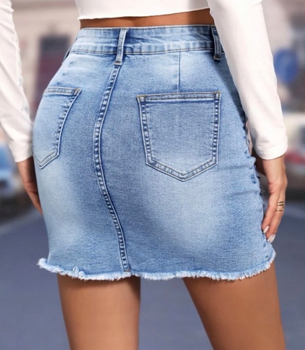 SPÓDNICZKA JEANSOWA MINI SPÓDNICA ELASTYCZNA XS Marka inna