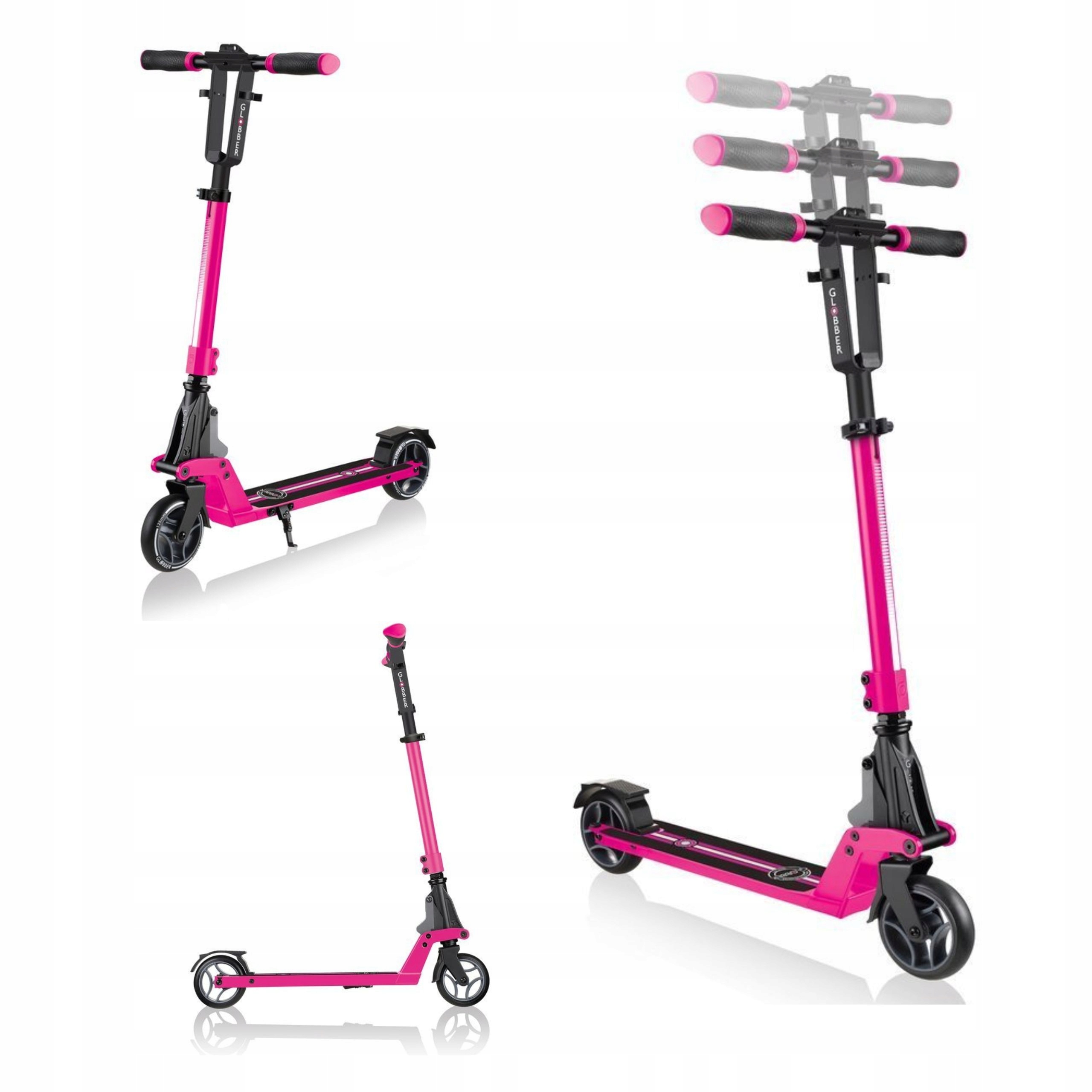 Hulajnoga regulowana dla dziewczynki kauczukowa ABEC-7 Globber One K różowa