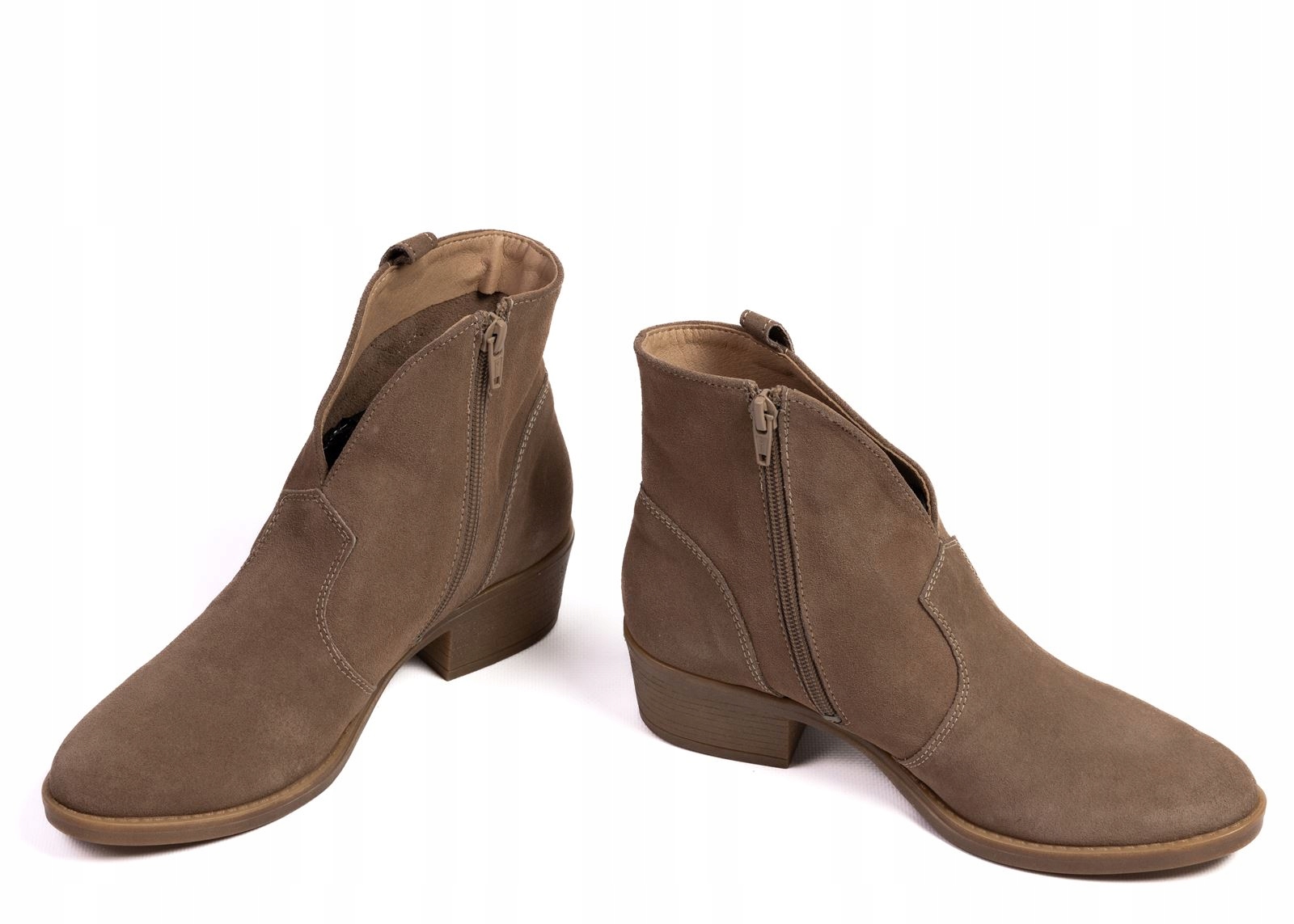 ZIEMISTE MODNE BOTKI KOWBOJKI ZAMSZOWE OPTIMO SKÓRZANE NIEOCIEPLANE 41 Rozmiar 41