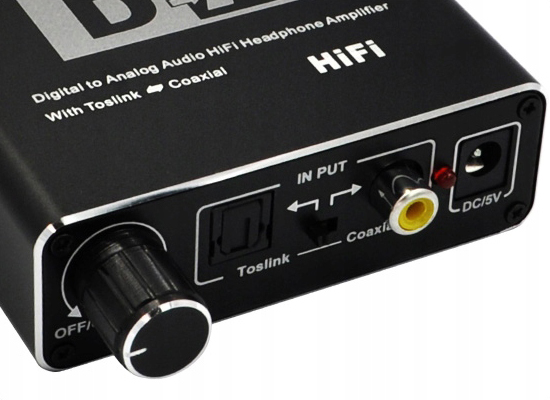 WZMACNIACZ SŁUCHAWKOWY KONWERTER DAC HiFi TOSLINK COAXIAL 2x CINCH WIREWAY Marka WireWay