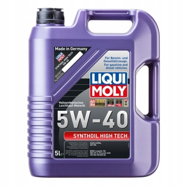 Olej 5v40 5 l synthoil high tech/ 229.1/ 502.00 505.00 LM1856 Liqui Moly
