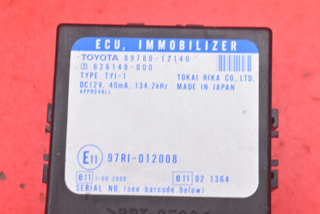 control unit module ECU IMMO 89780-12140 TOYOTA COROLLA E12 1.4 D-4D 90 KM