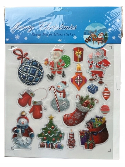 

Naklejki Świąteczne Okienne Zestaw Brokatowe Nr. 6