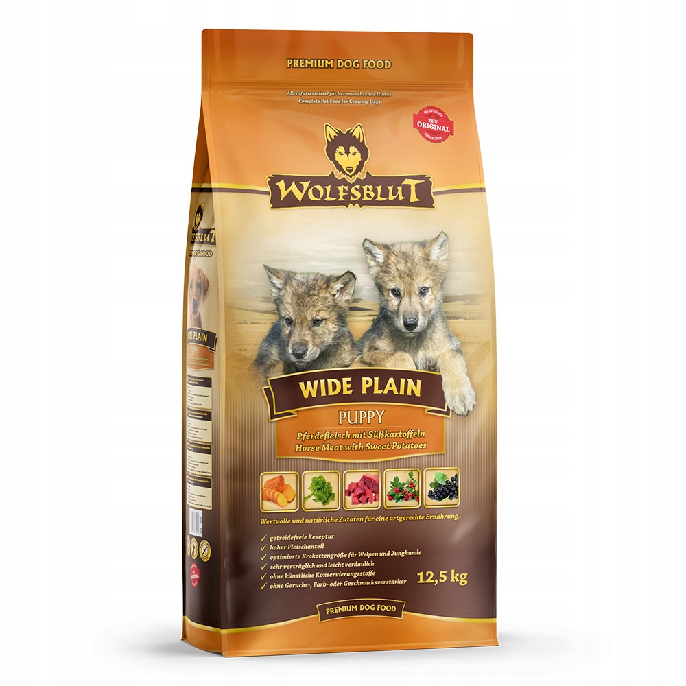 Wolfsblut Wide Plain Puppy 12,5KG konina i bataty