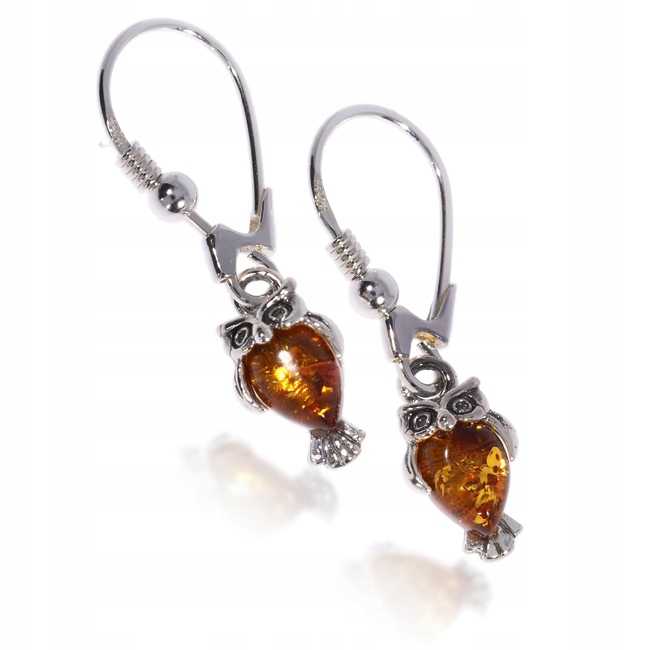 SÓWKI - WISIOREK I KOLCZYKI - KOMPLET Z BURSZTYNEM Płeć kobieta