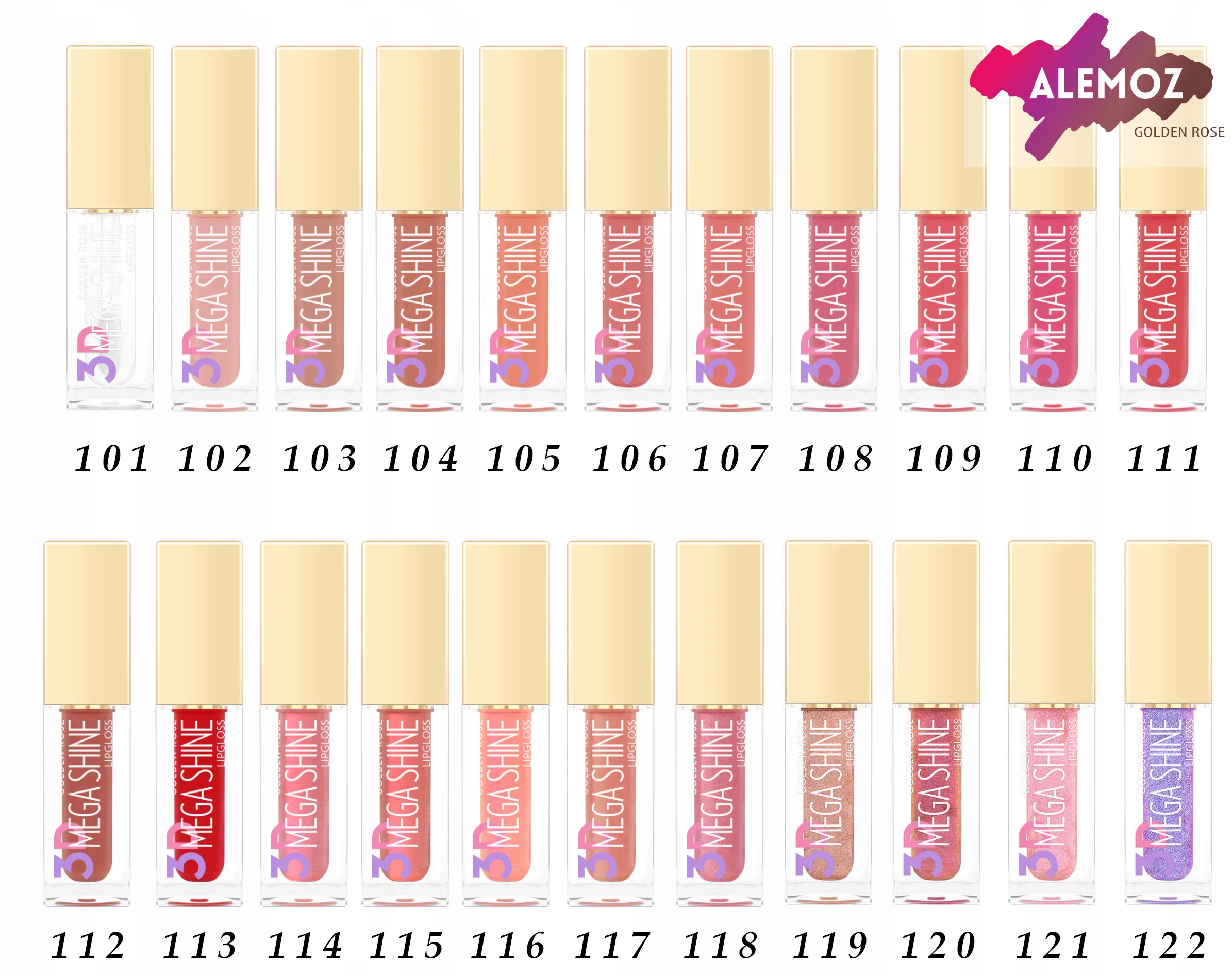 Golden Rose 3D MEGA SHINE Błyszczyk do ust 117 Kod producenta R-MSL-117