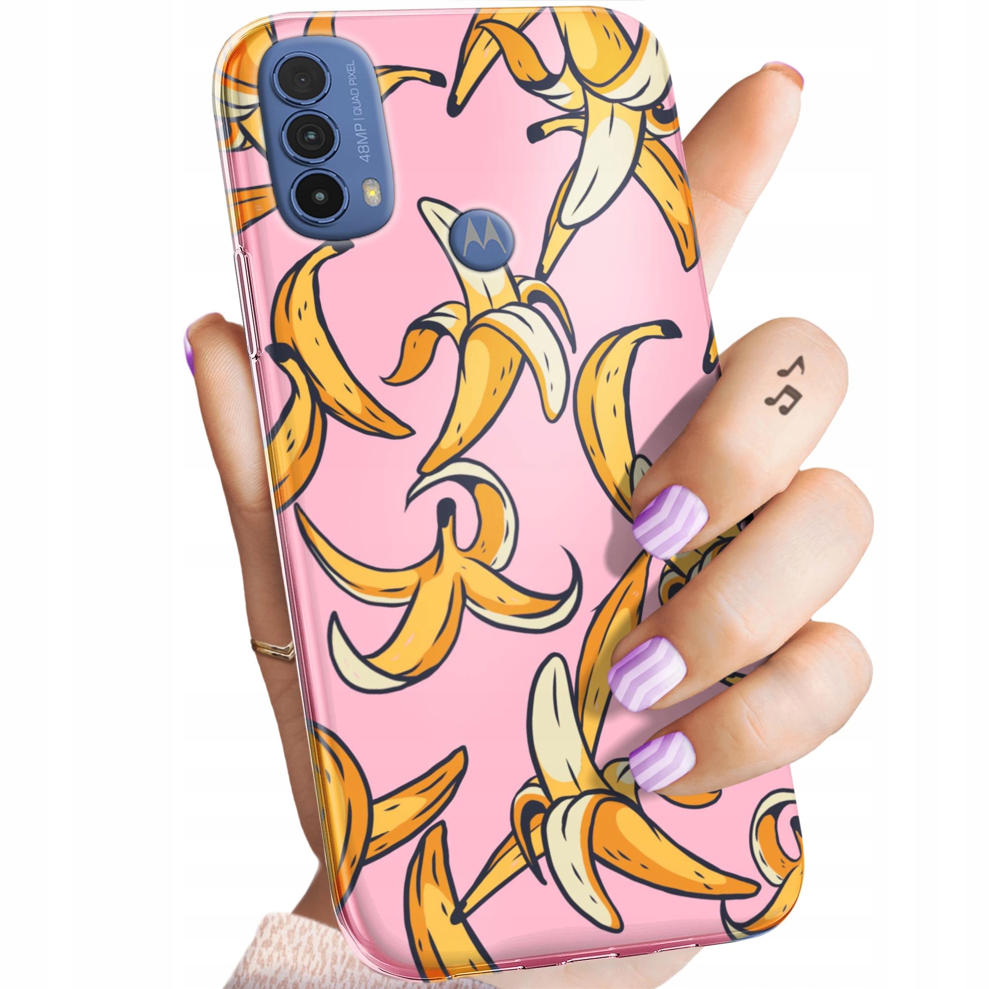 Etui Do Motorola Moto E30 E40 Banan Owoc Żółty Obudowa Pokrowiec