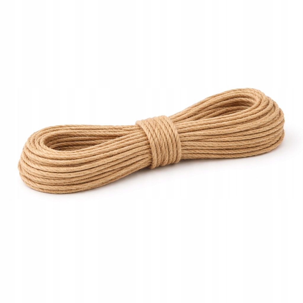 Jutové lano 6 mm 150 m přírodní, silné, ekologické pro Diy zahradu