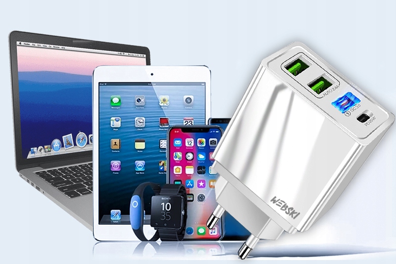 SZYBKA ŁADOWARKA do IPHONA IPHONE USB C 36W +KABEL Złącza USB 3.1 typ C USB