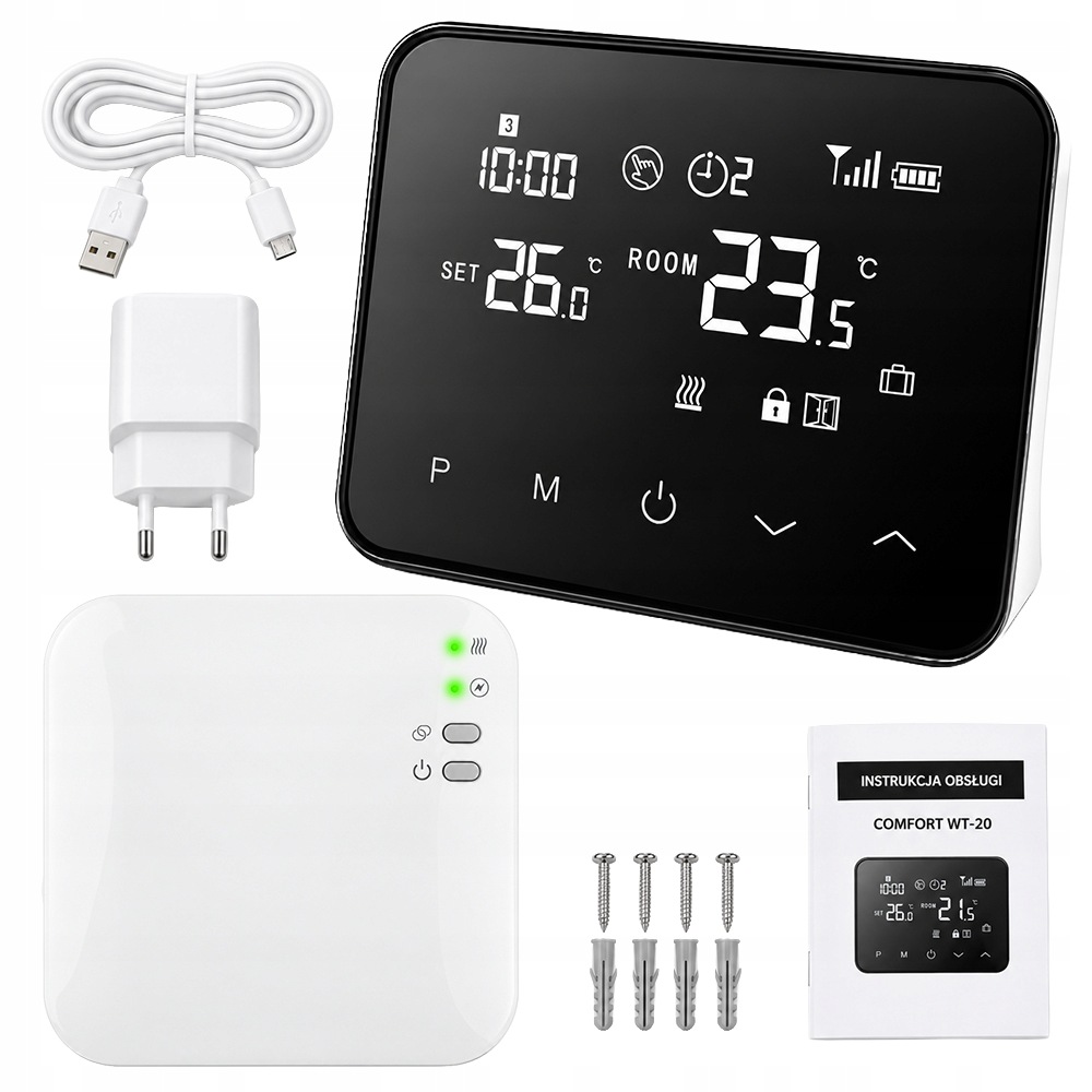 Termostat Pokojowy Temperatury Bezprzewodowy Wifi Regulator Temperatury
