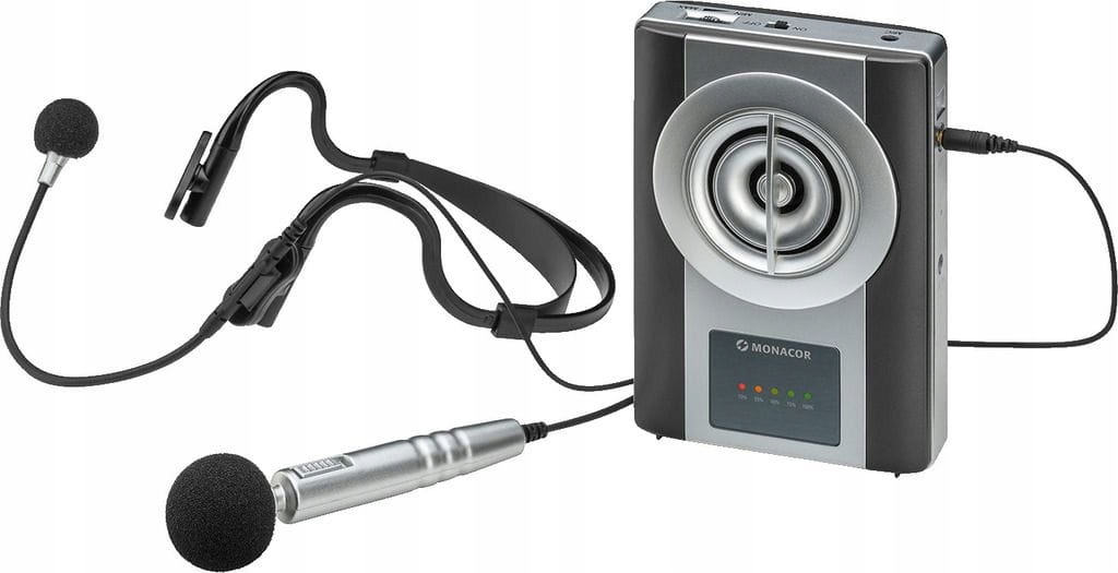 PRZENOŚNY WZMACNIACZ GŁOSU DLA PRZEWODNIKA WYCIECZEK PROFESJONALNY GŁOŚNY