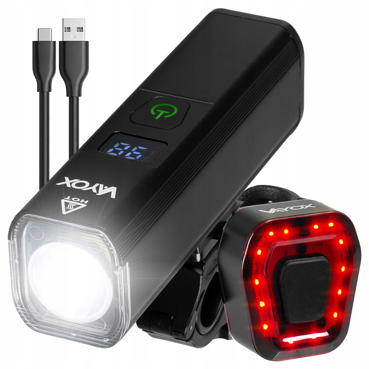 Přední A Zadní Světlo Na Kolo Pro Led Usb Kolo Vayox