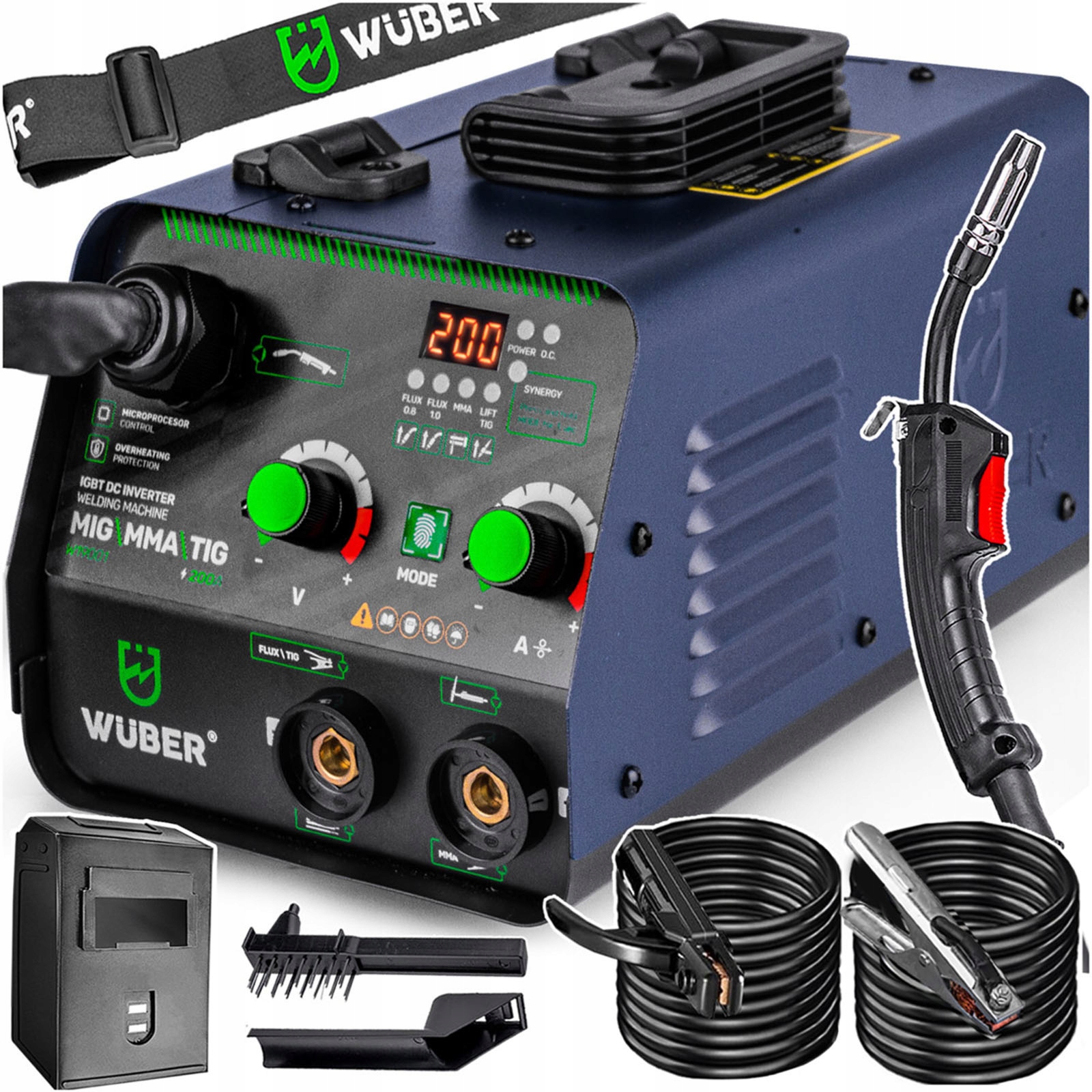 Spawarka Inwertorowa Migomat Mig Flux Mma Tig 200A Igbt Hot Start Antistick