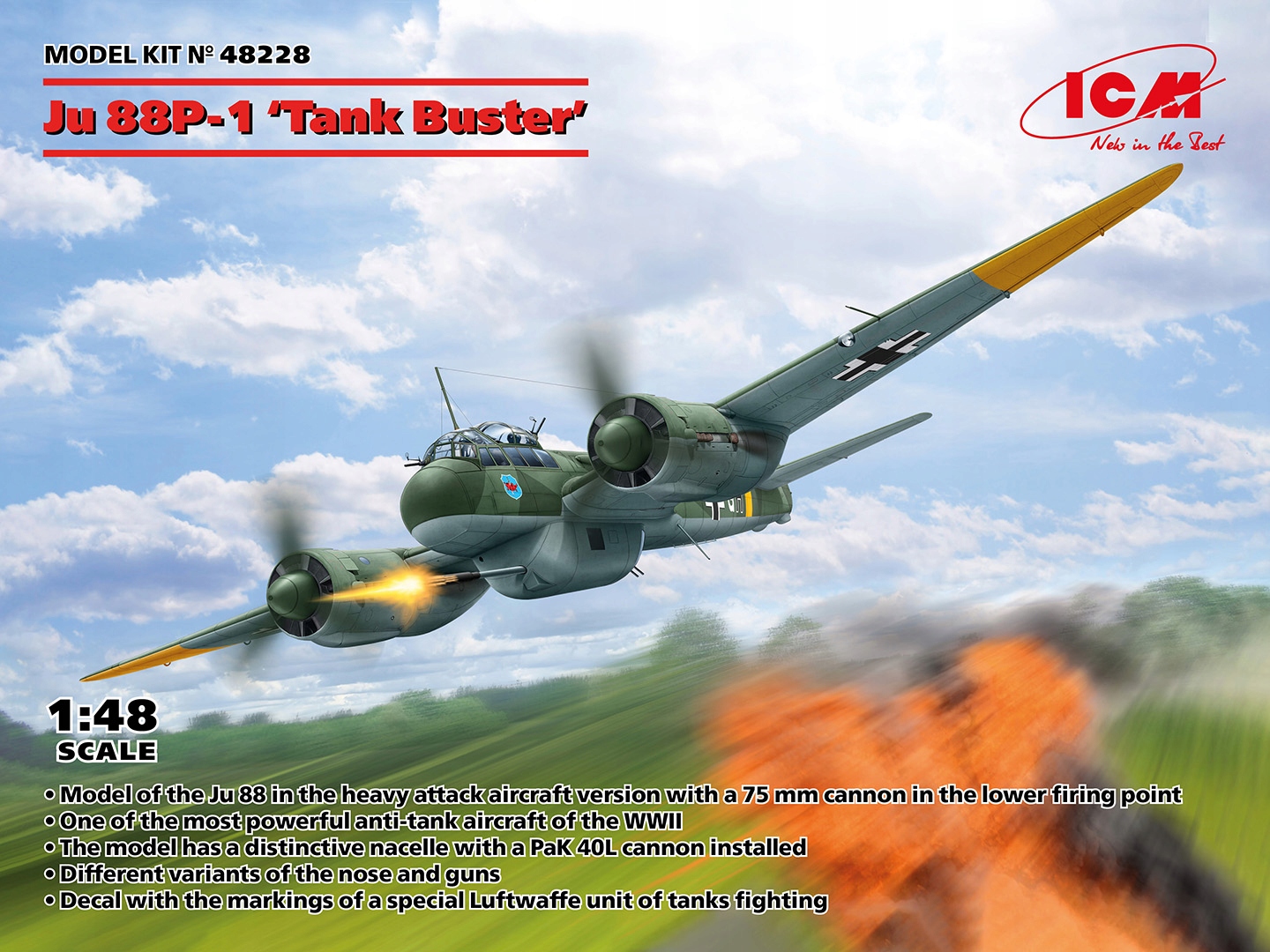Junkers Ju 88P-1 Tank Buster ICM 48228 1:48