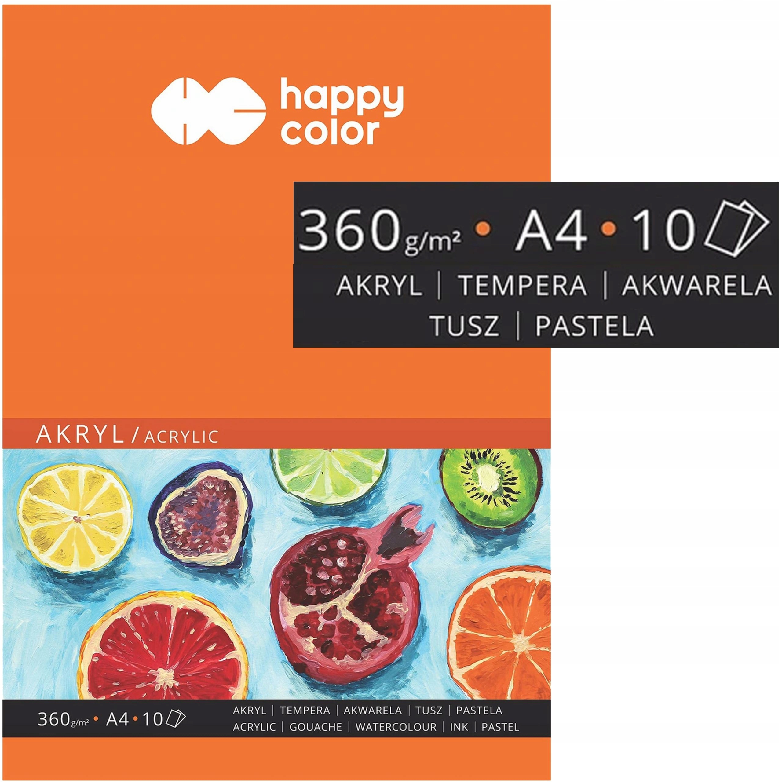 BLOK DO AKRYLU ART A4/10ARK 360G HAPPY COLOR 9522