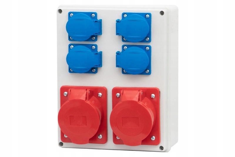 Elektrický nástěnný hermetický rozvaděč s zásuvkami 16A 32A 4x230V