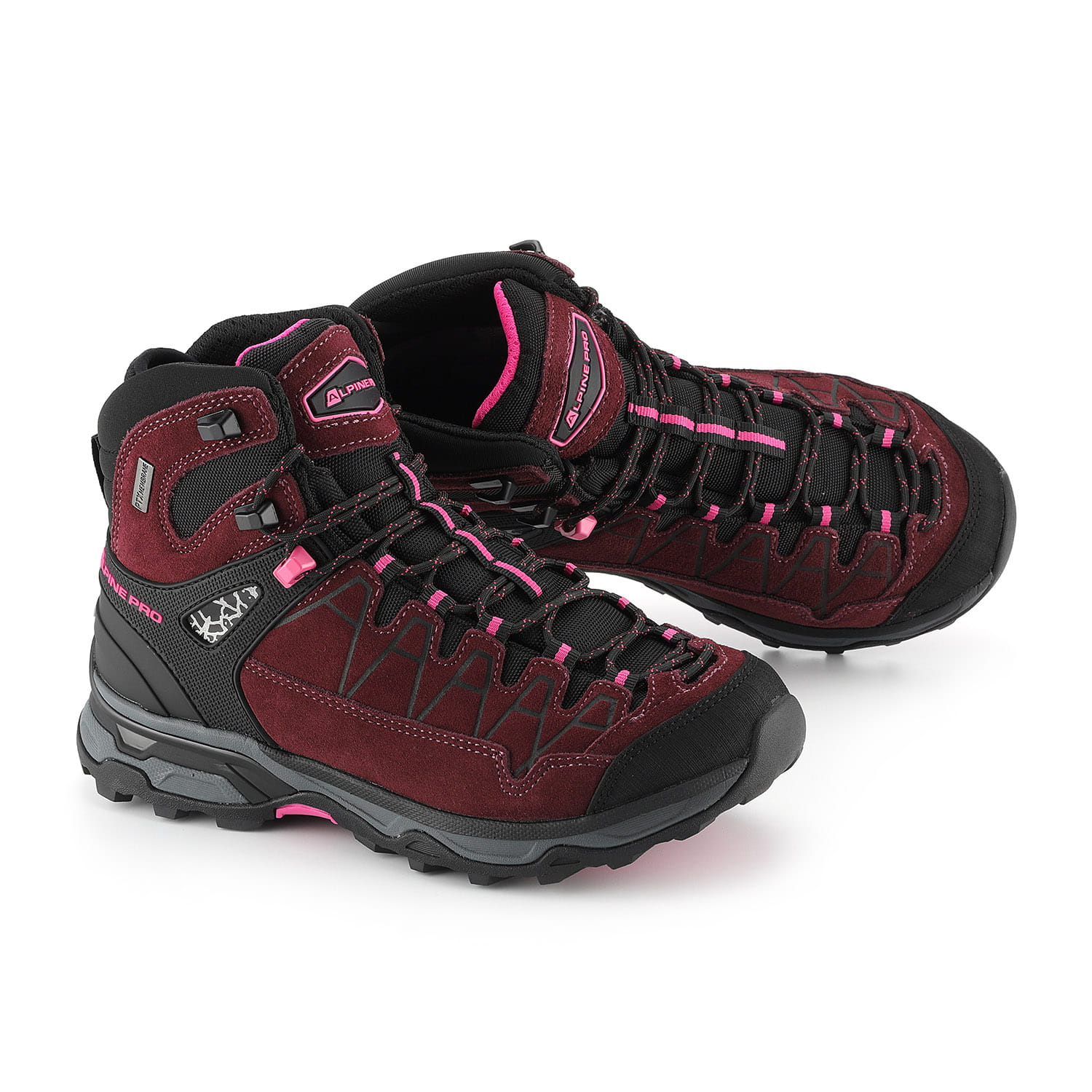 Buty turystyczne skórzane Alpine Pro Vete k.burgund r.38