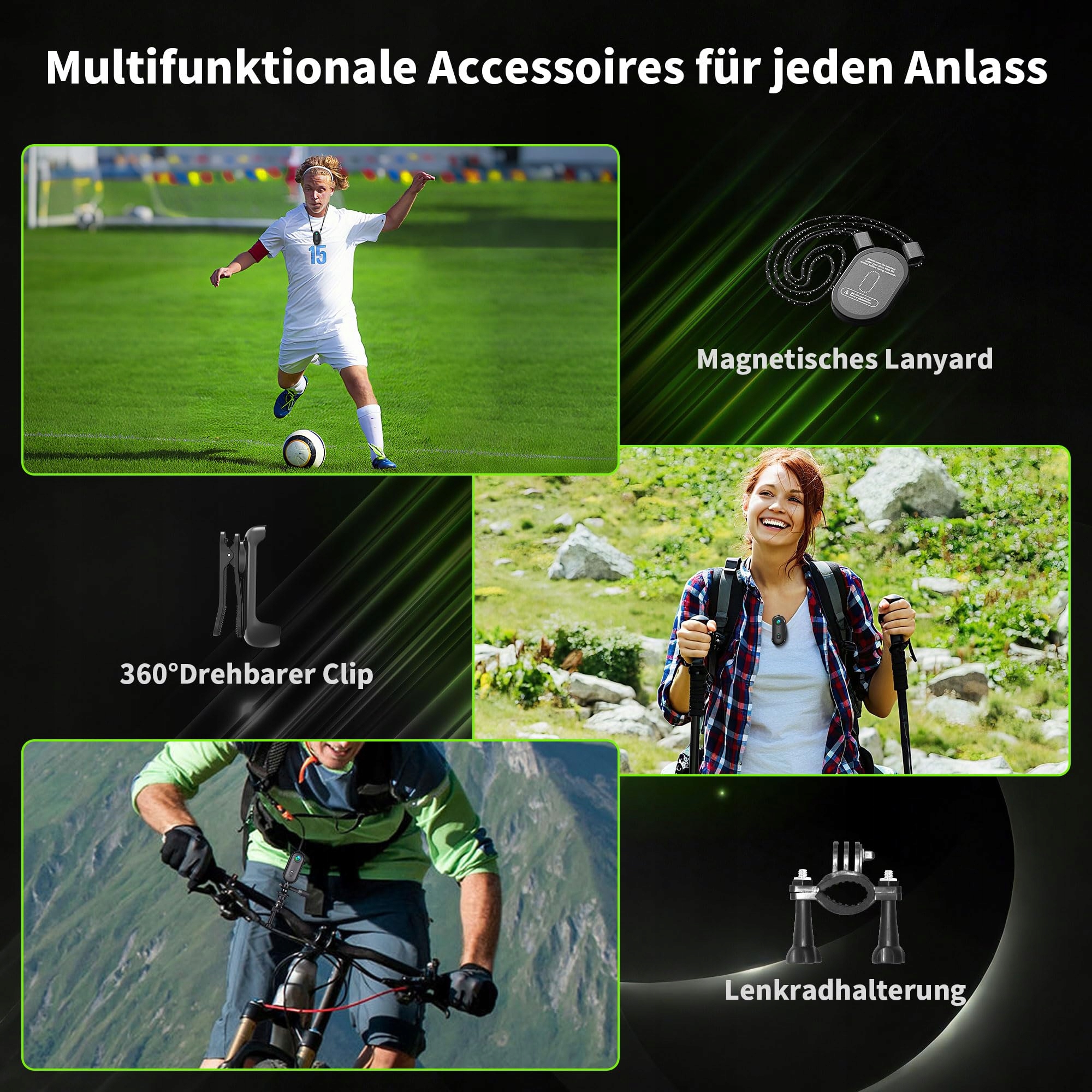 Kamera Sportowa 4K WiFi Motocykl Rower Bodycam Kask App Ekstremalna NNYYMH — miniatura 2