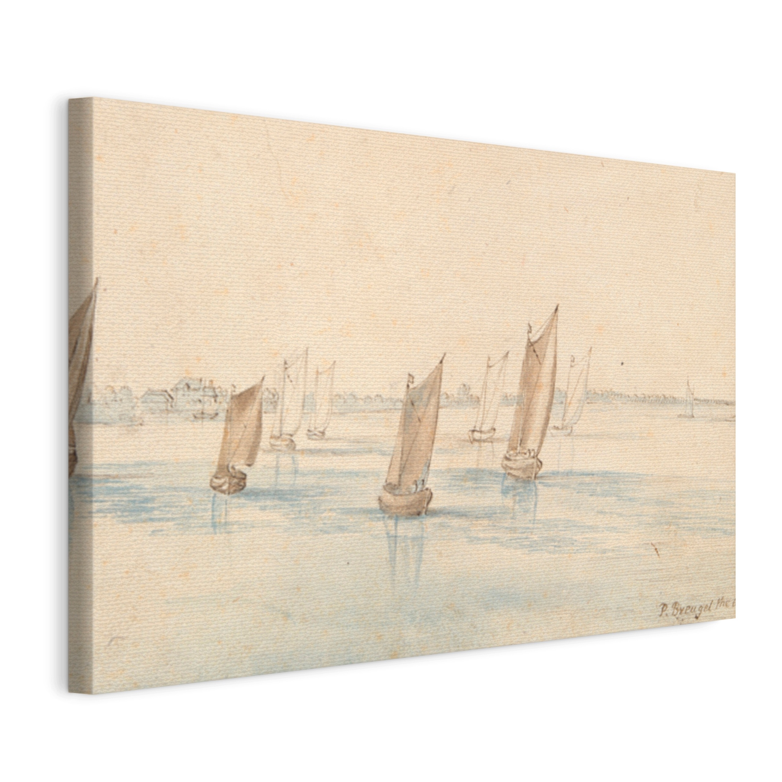 Obraz Na Plátně Jan Brueghel Starší Lodě Plavající Po Řece 120x80