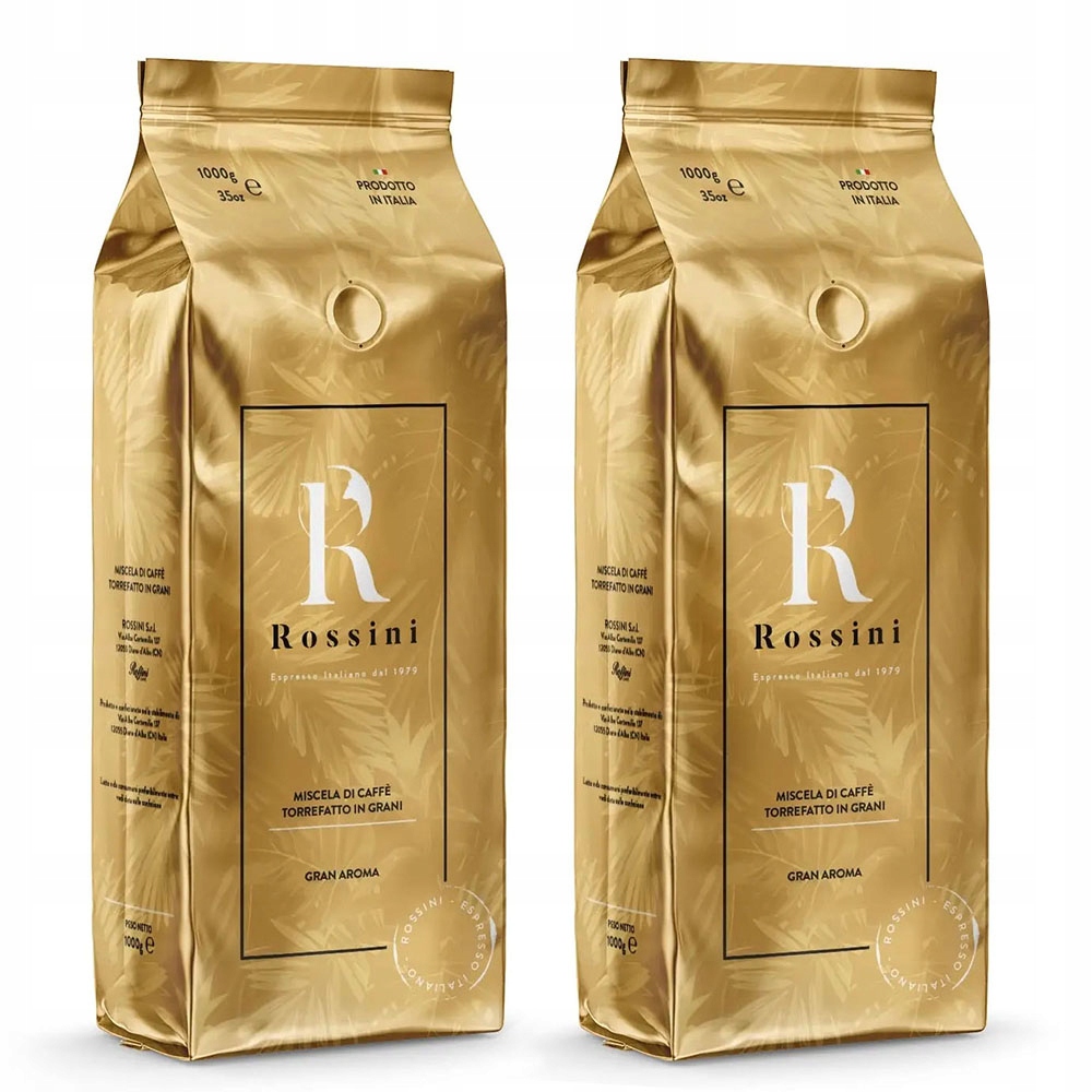 Levně Káva zrnková Rossini Gran Aroma italská káva sada 2 x 1 kg