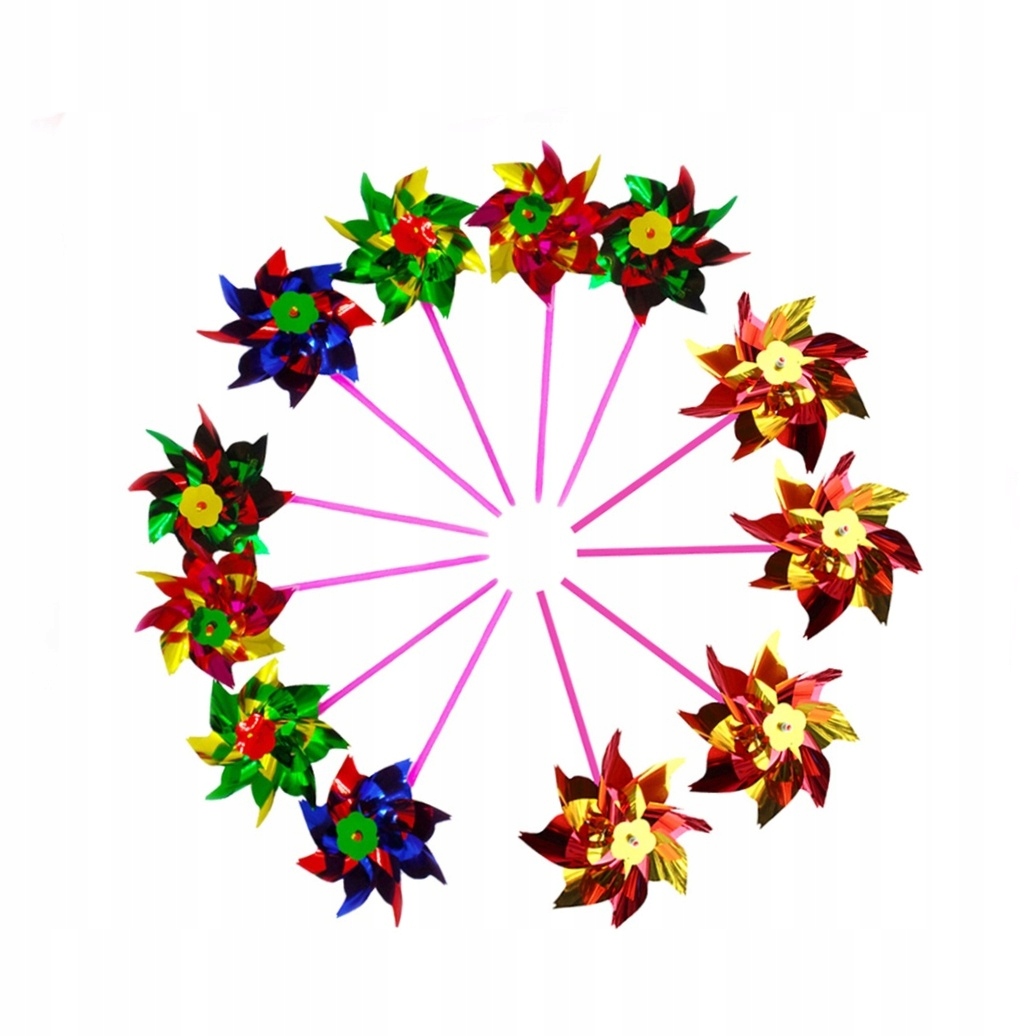 20 SZT. KOLOROWEGO PLASTIKOWEGO PINWHEEL DIY MAŁY