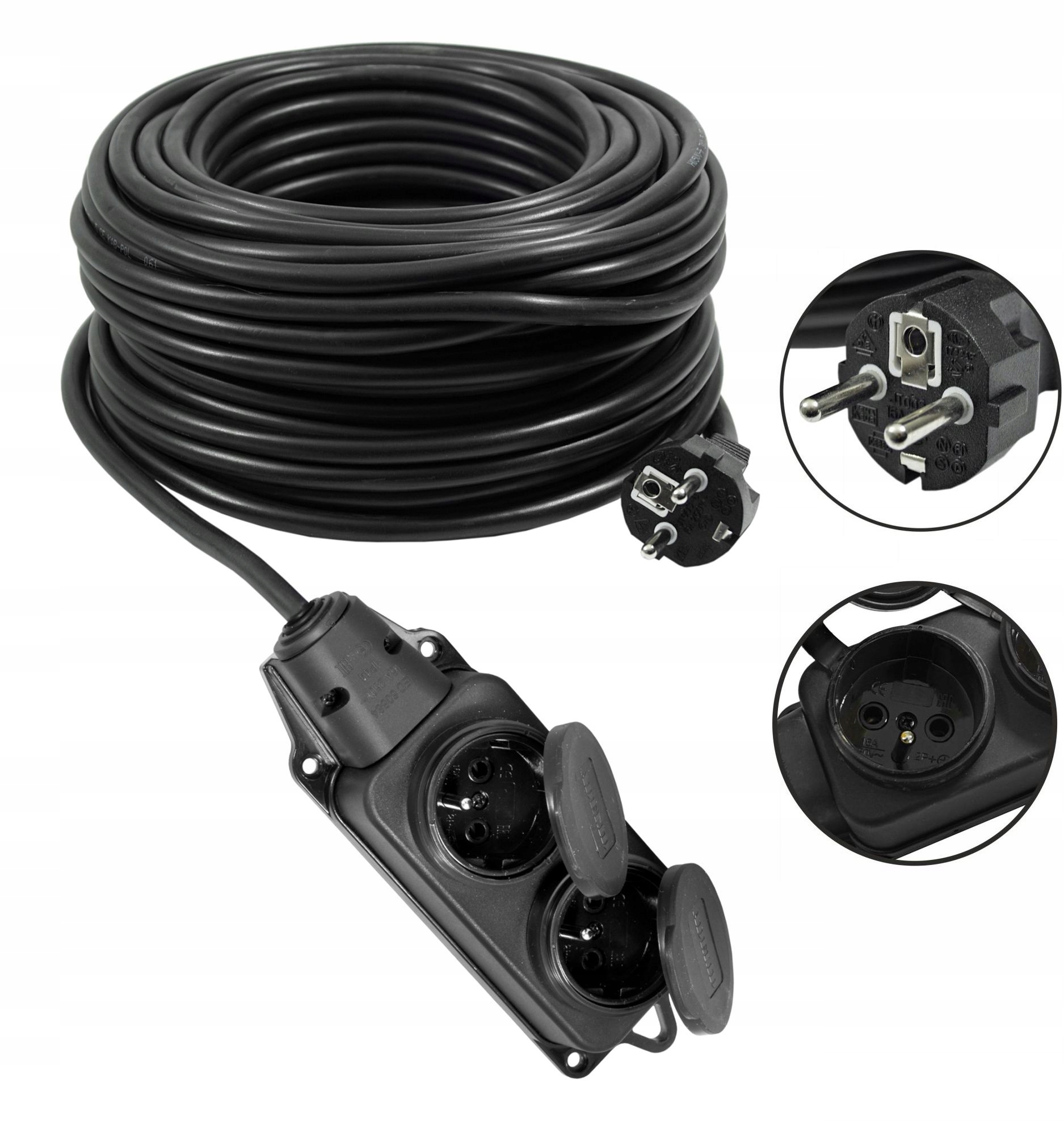 

Przedłużacz Budowlany 10M 3X2,5 230V IP44 Dwójnik