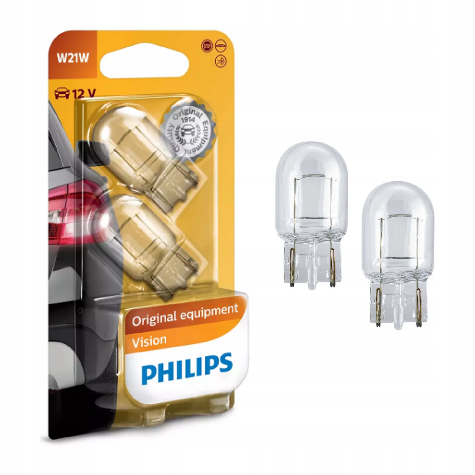 

Philips Żarówki W21W Vision 12V 2szt
