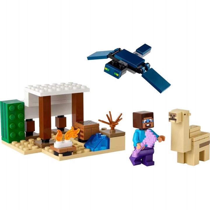 LEGO klocki MINECRAFT Pustynna wyprawa Steve'a 21251 smok na prezent torba Wiek dziecka 6 lat +