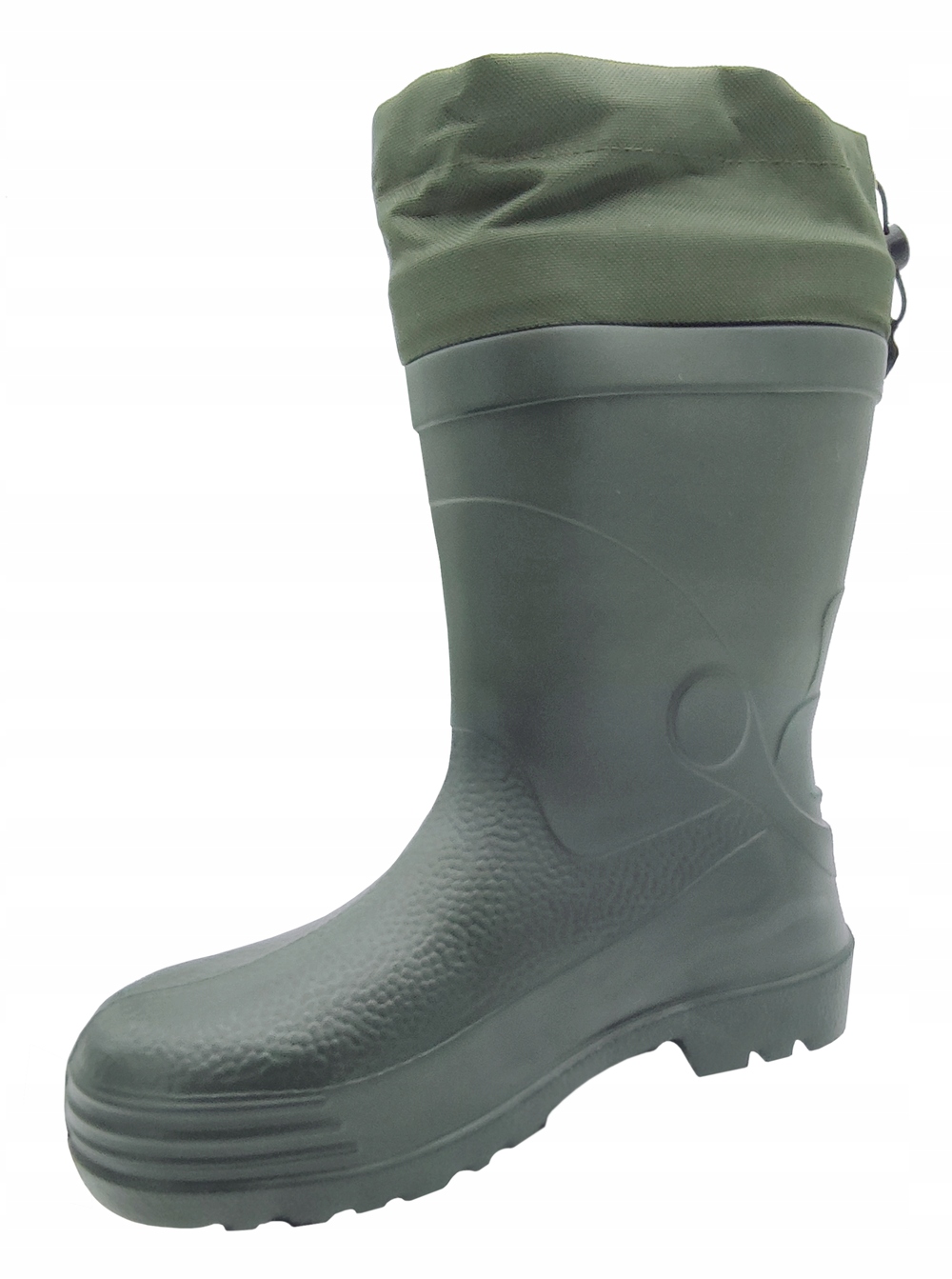 KALOSZE BUTY MĘSKIE PIANKOWE LEKKIE OCIEPLANE Z KOŁNIERZEM WADER 892/ 46 Kolor zielony