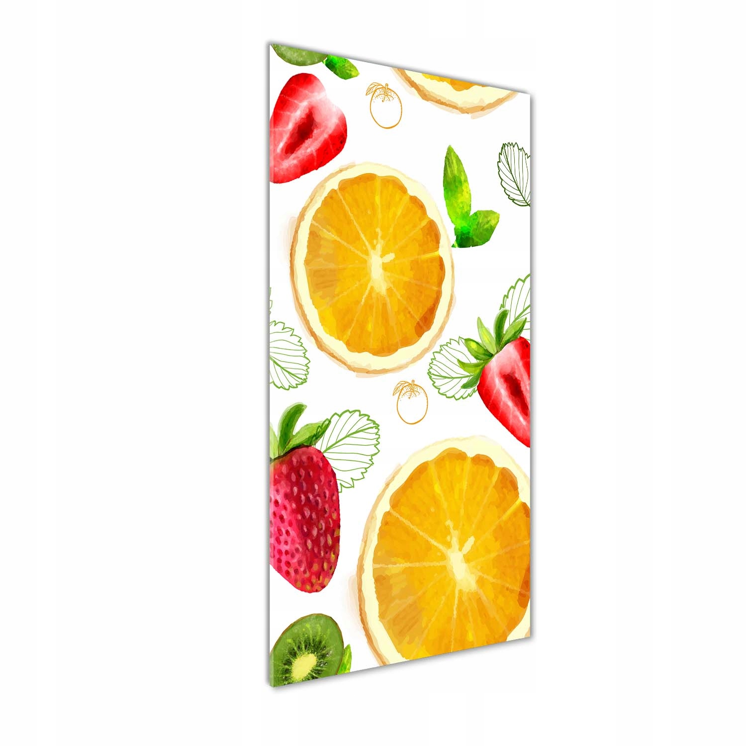 

Fotoobraz szklany na ścianę do salonu Owoce 50x125