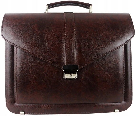 Neseser Aktówka Teczka Męska na Dokumenty Skórzana Liczba kieszeni 2