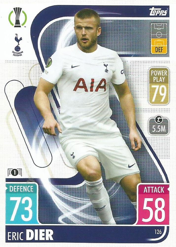 Match Attax 2021/22 126 Eric Dier Topps