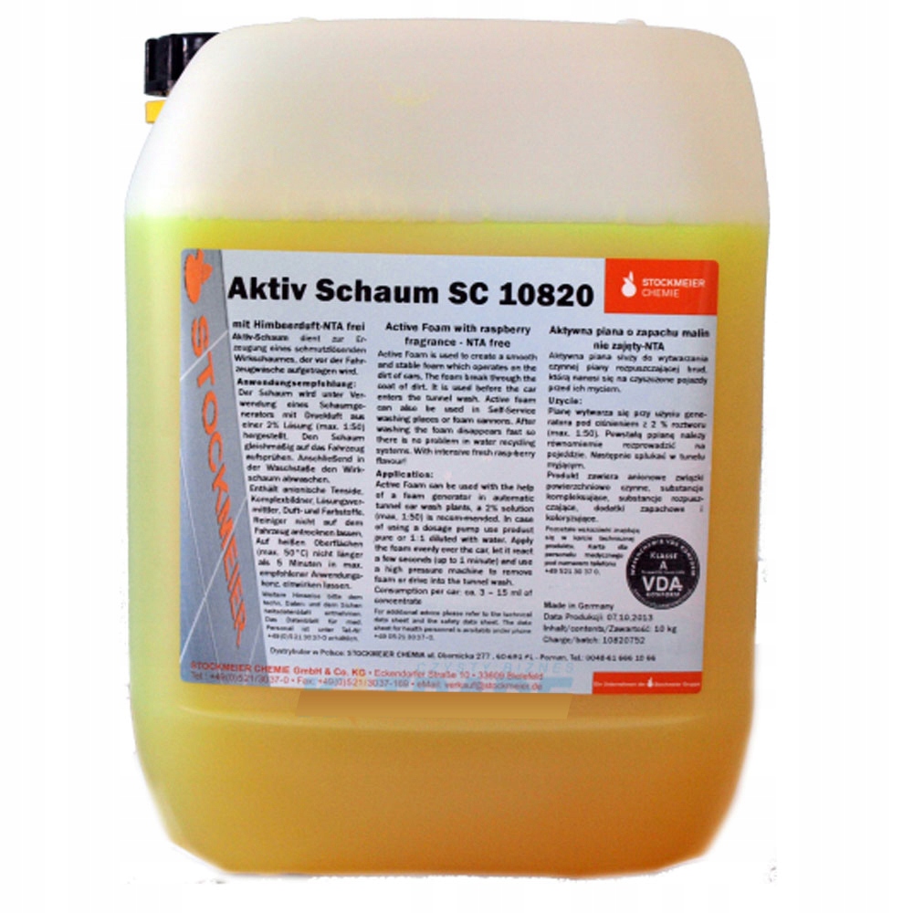 AKTYWNA PIANA STOCKMEIER MALINOWA EFEKT ŚNIEGU MYJNIA PIANAOWNICA XXL 10L