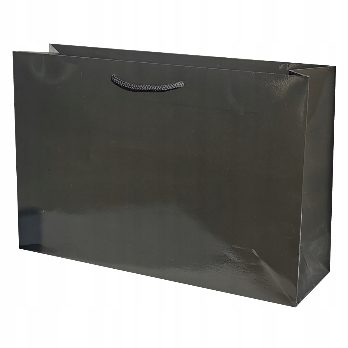 

Torebka papierowa laminowana Czarna 35x10x23cm