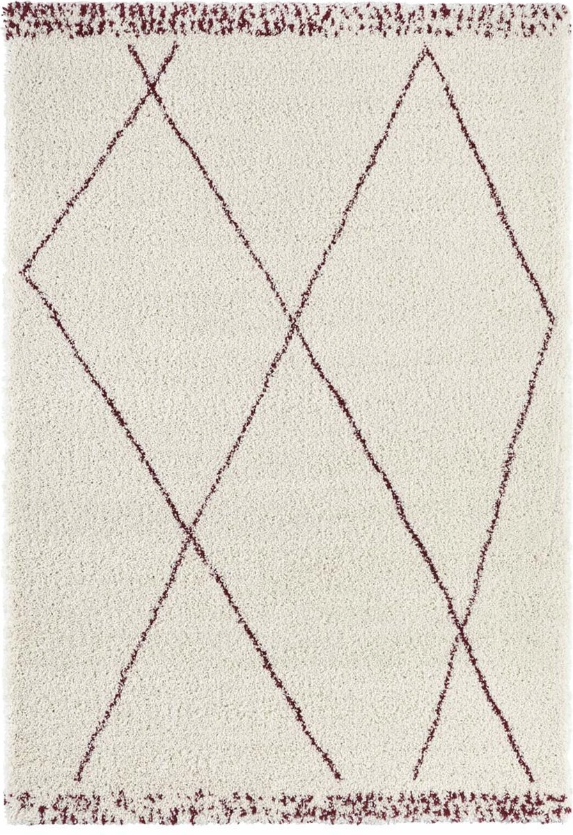 Krémově hnědý hrubý koberec shaggy do obývacího pokoje 160 x 230 cm