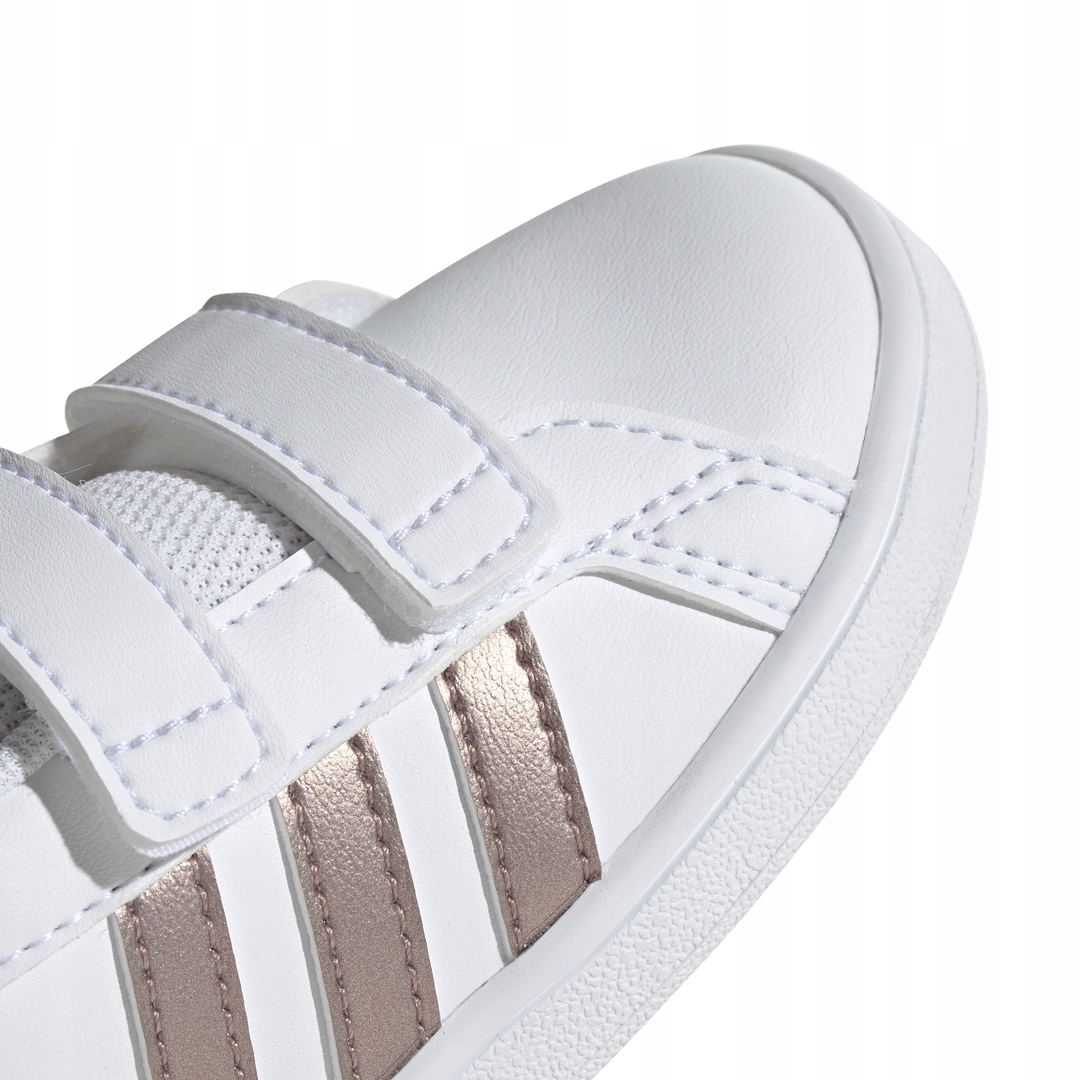 26 BUTY DZIECIĘCE ADIDAS EF0116 BIAŁE ZŁOTE RZEPY Bohater brak