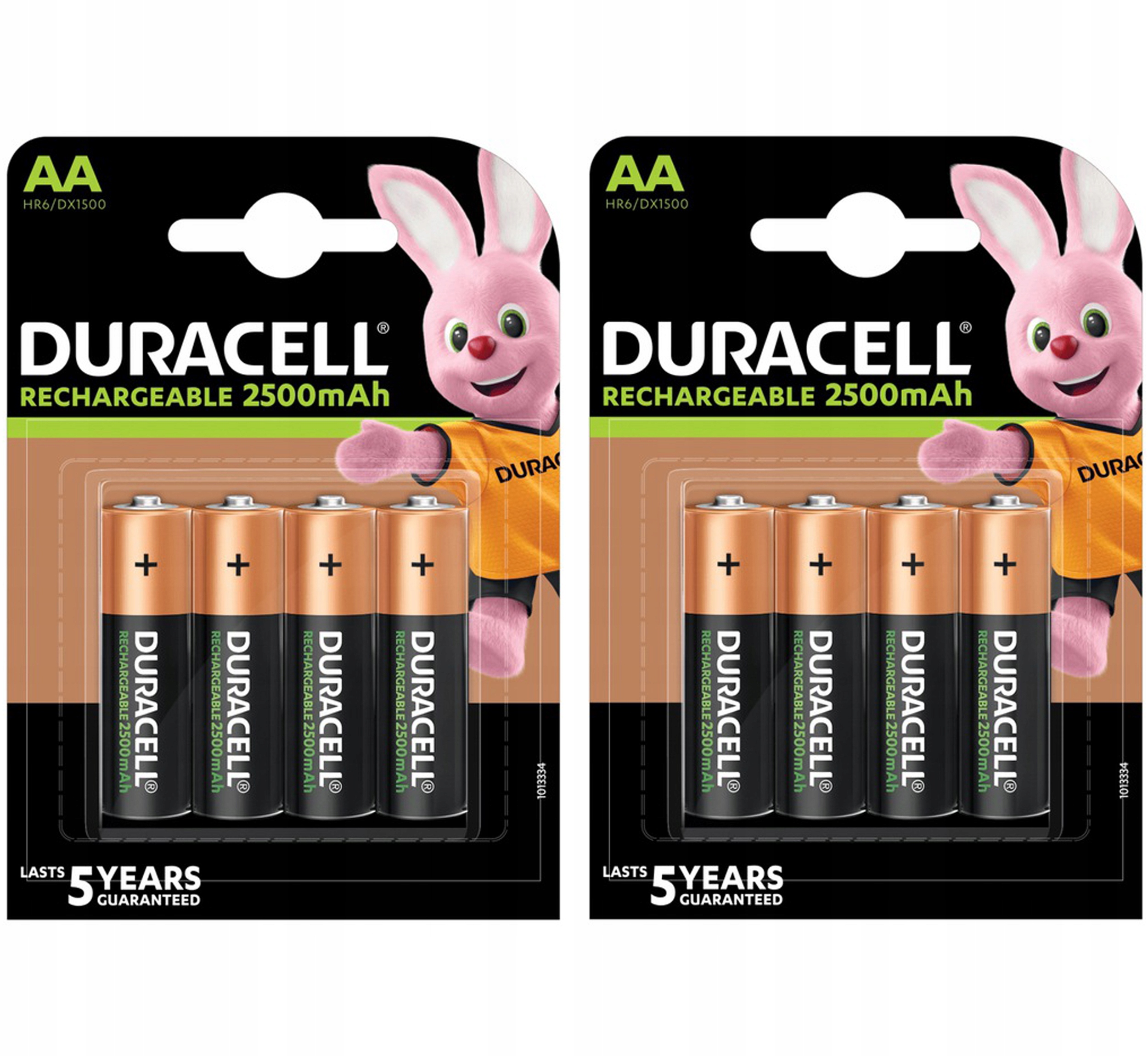 

8x Akumulatorki baterie Duracell R6 Aa 2500 mAh