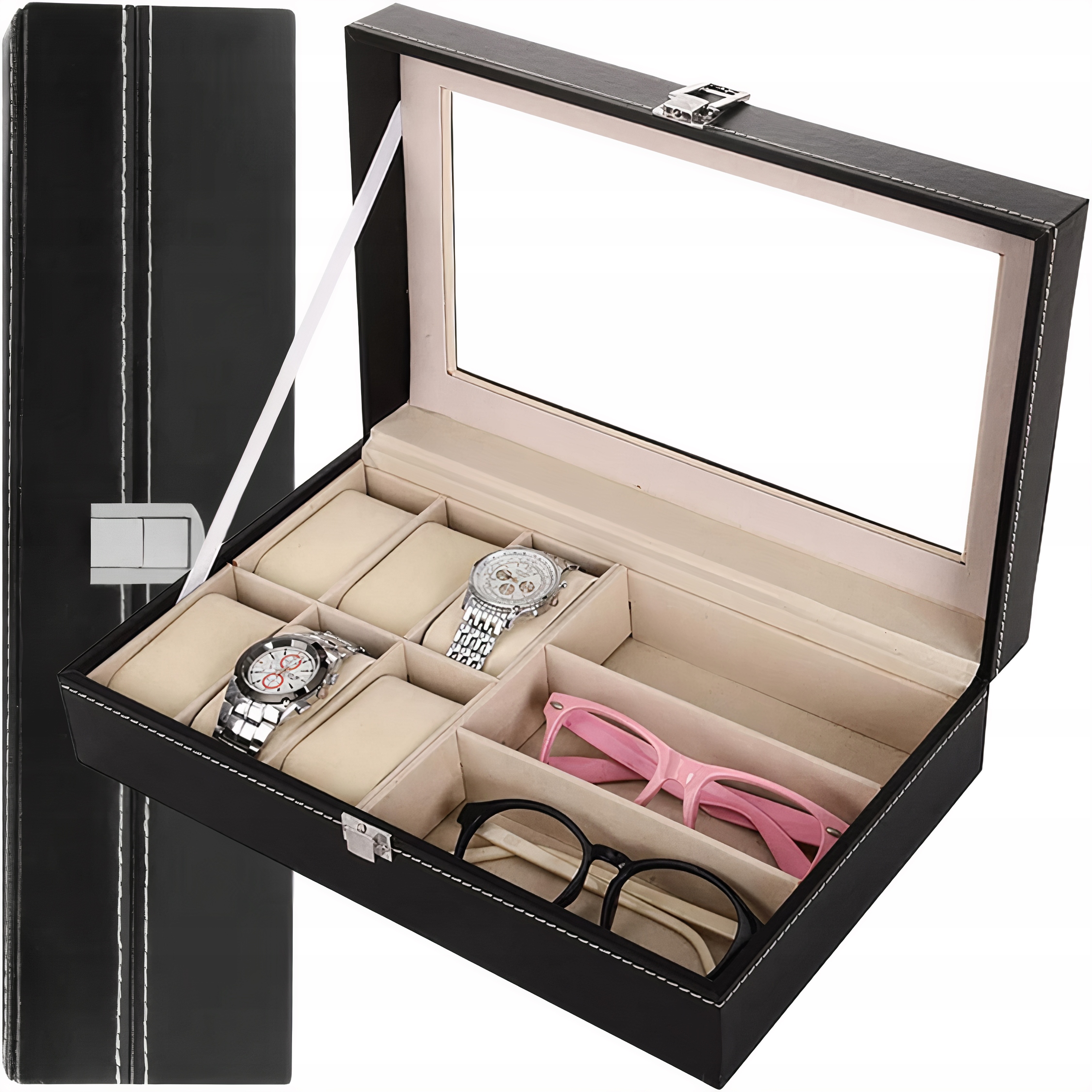 PUDEŁKO ETUI NA ZEGARKI I OKULARY SZKATUŁKA Stan opakowania oryginalne